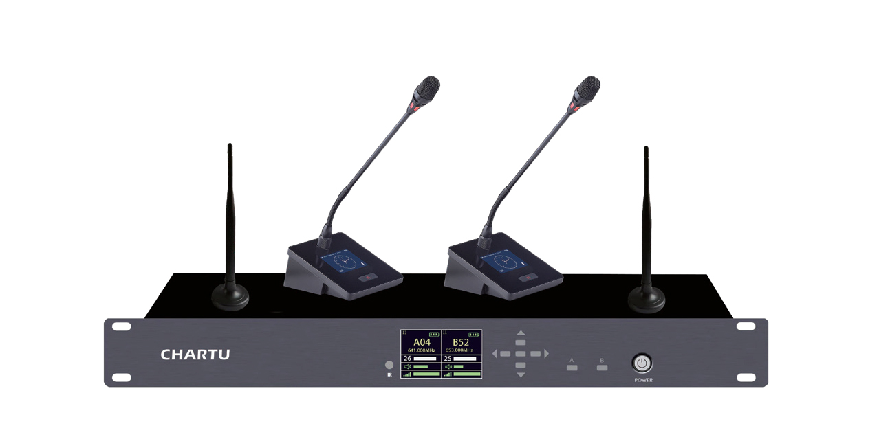 无线一拖二鹅颈会议话筒